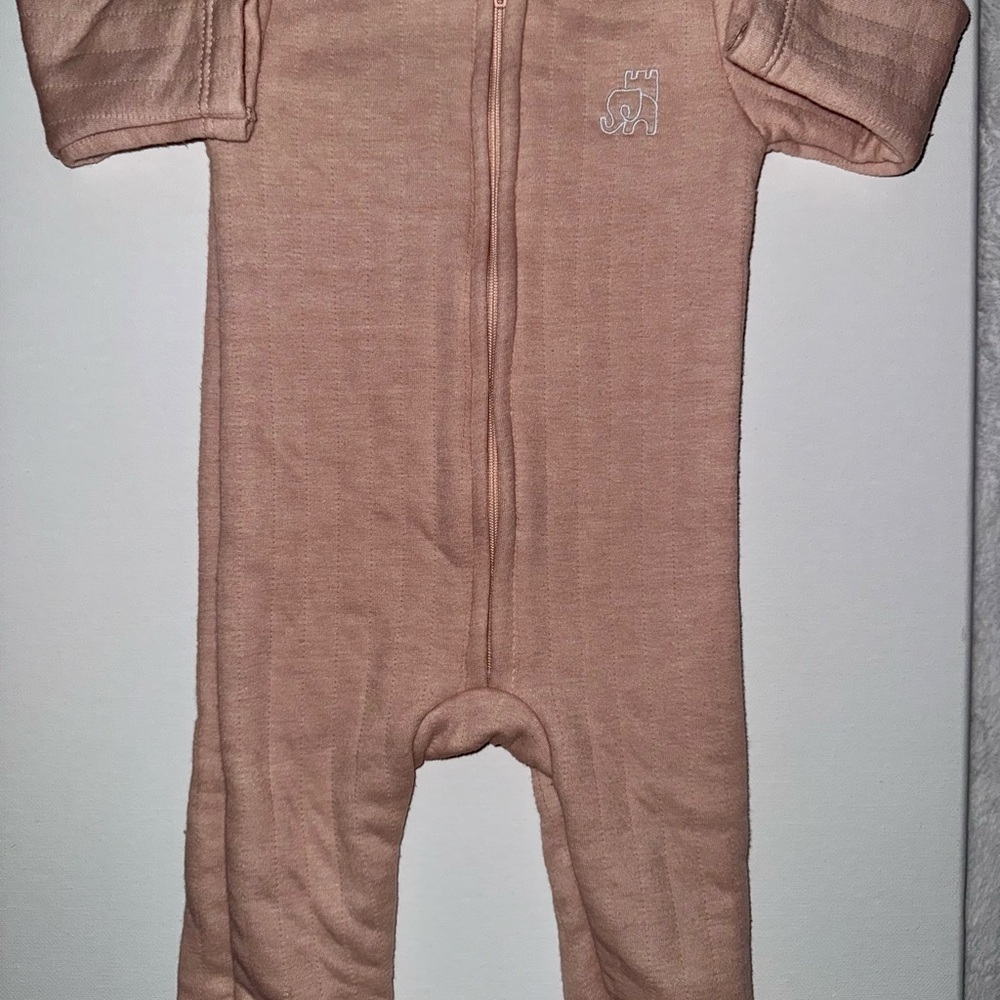Cozy Kids Footie in Soft Pink